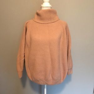 MaxMara Angora Wool Turtleneck Sweater Blush Nude